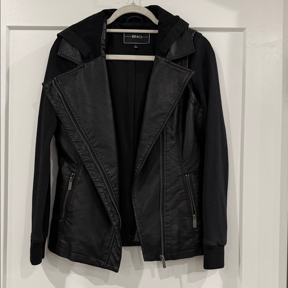Women's Black Faux Leather Jacket
